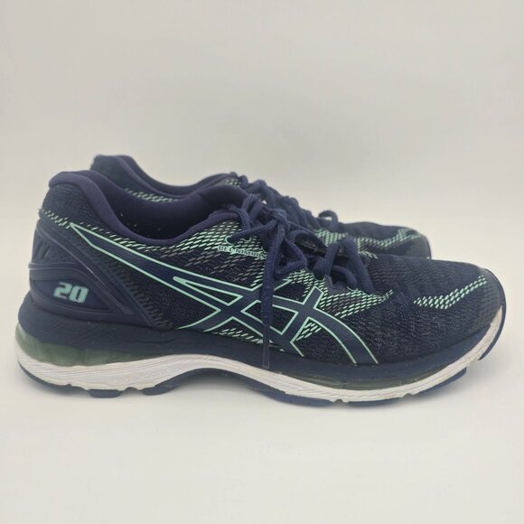 Asics Gel-Nimbus 20 Mens Running Shoes Size 8 Blue & Green - Picture 4 of 9